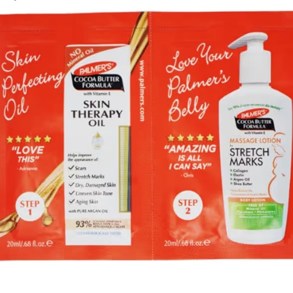 20 PALMERS - Sample Skin Therapy Oil & Massage Lotion For Stretch Marks
